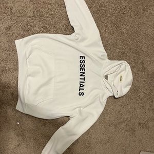 White essentials hoodie